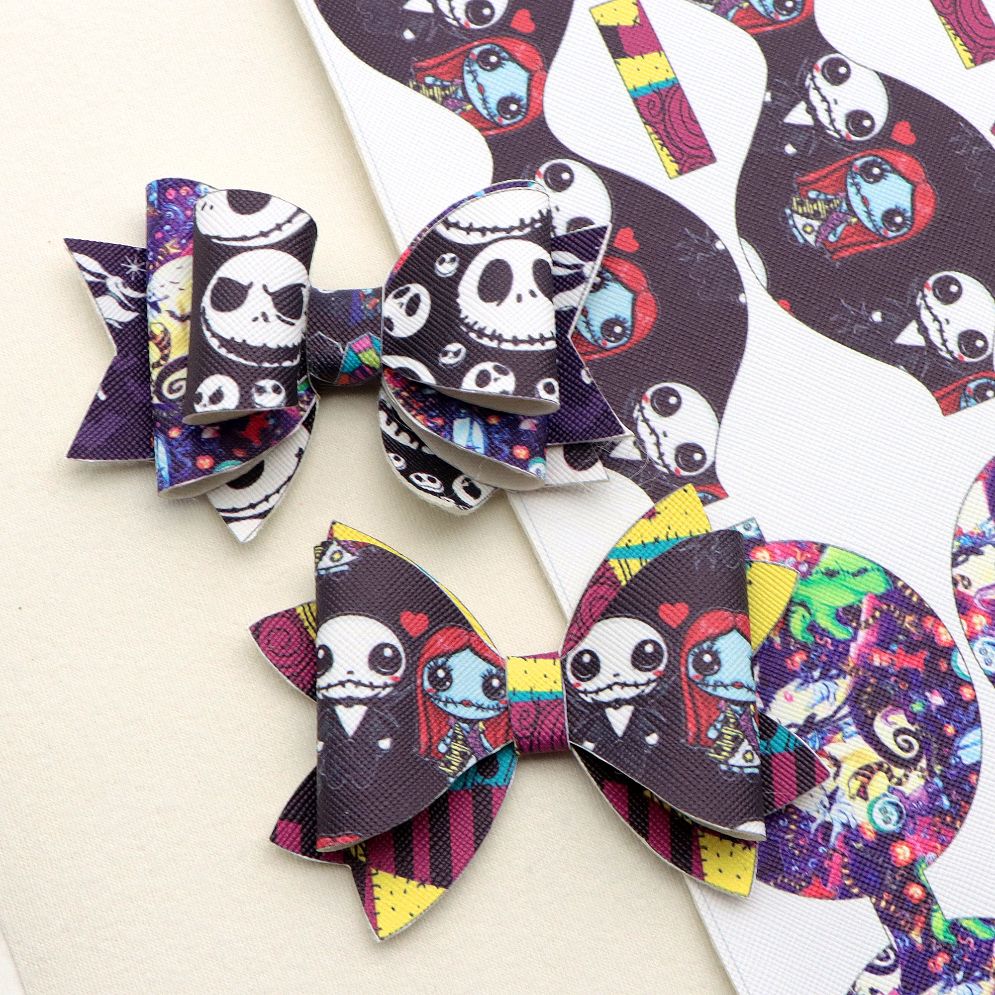 Листы из искусственной кожи для сережек Кошмар перед Рождеством 20 х33 см