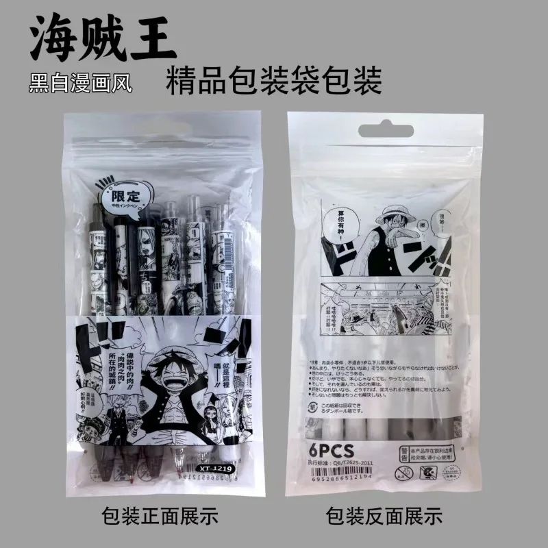 One Piece Luffy Zoro аниме мультяшный узор черно-белая гелевая ручка с горячей кровью