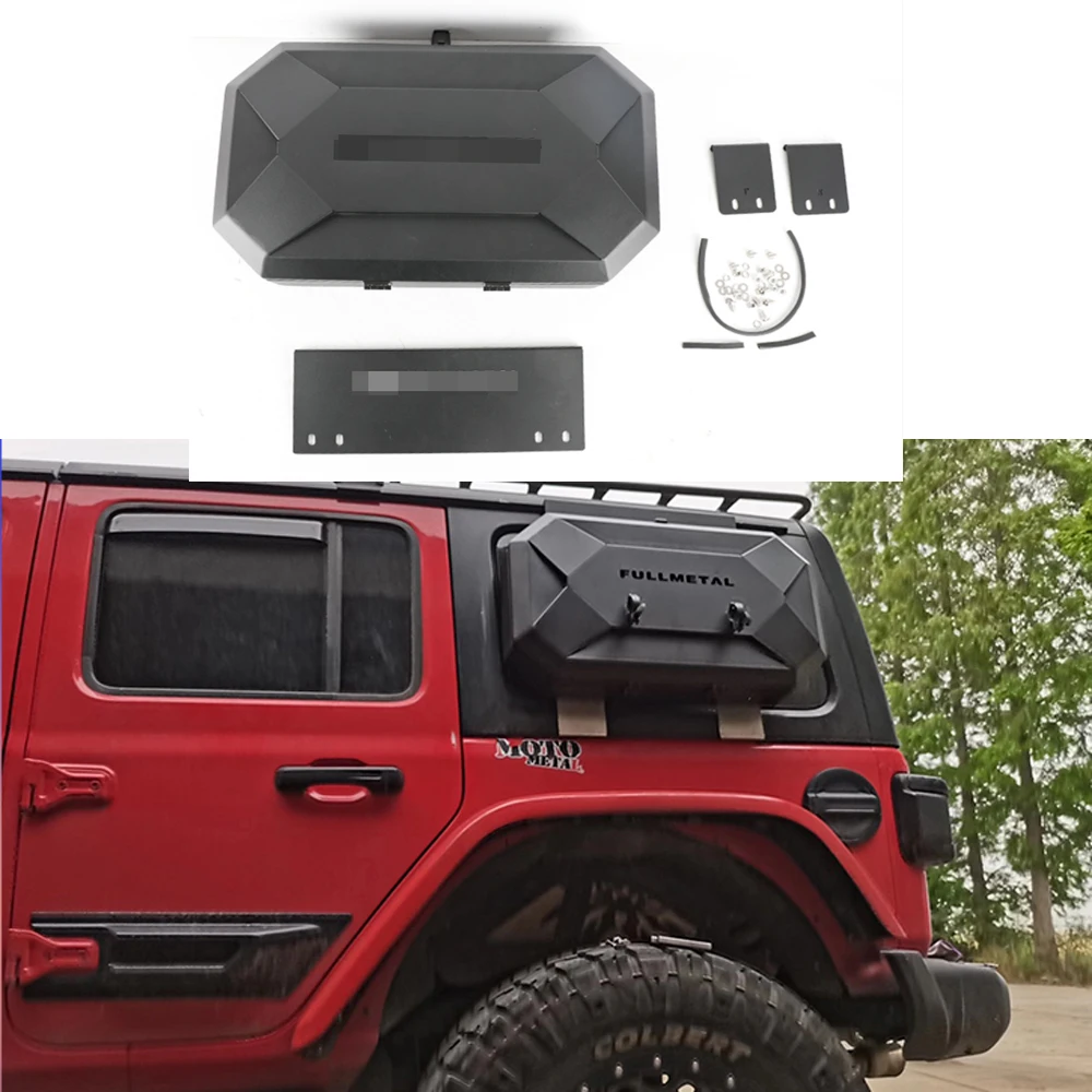 

Rear Side Window Storage Box For Jeep Wrangler JL 4D 2018+ Aluminum Tool Box