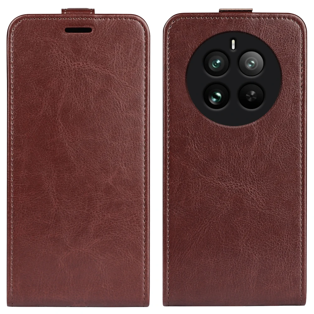 do Realme 12 Pro Plus 5G skórzane etui z klapką miękkie pionowy portfel na kartę kredytową