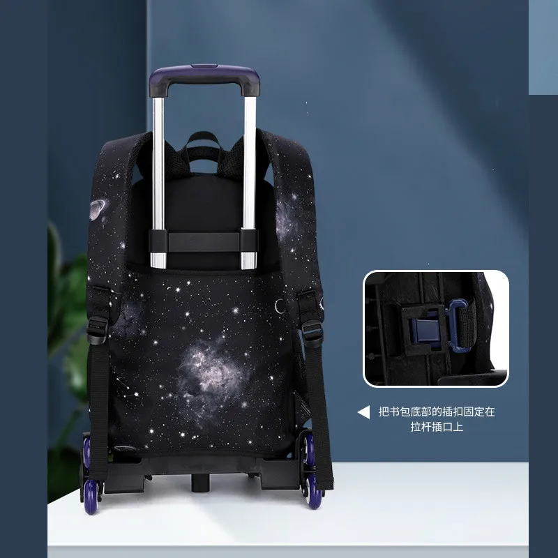 2021 waterproof Trolley Children School Bags girls Boys Kids Trolley school Backpacks Wheel Luggage Schoolbag Mochila Escolar