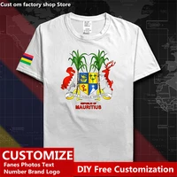 mauritius flag %e2%80%8bt shirt diy custom jersey fans name number brand logo cotton t shirts men women loose casual sports t shirt