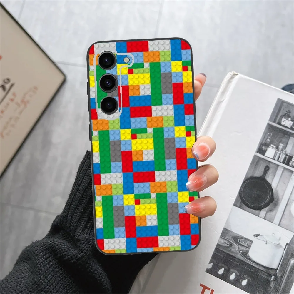 Чехол для телефона L-Lego B-Bricks с фоном Samsung Galaxy A13 21s 22 31 32 52 53 71 80 91 Черный мягкий чехол