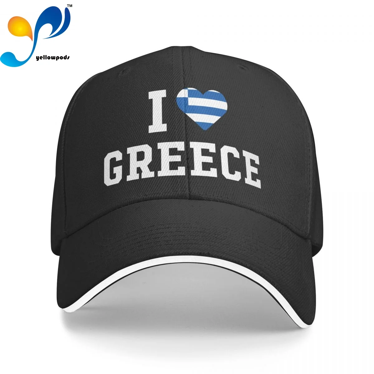 

I Love Greece Flag Baseball Hat Unisex Adjustable Baseball Caps Hats for Men and Women