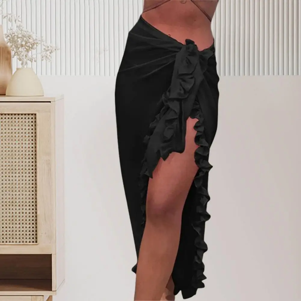 

Chic Lady Bikini Skirt Sun Protection Women Beach Skirt Lace Up Dress-up Anti-UV Women Beach Skirt