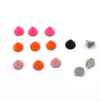 8mm pyramid rivets spike cone bullet metal spikes studs screw back for leather crafts shoes bag belt phones 30pcs