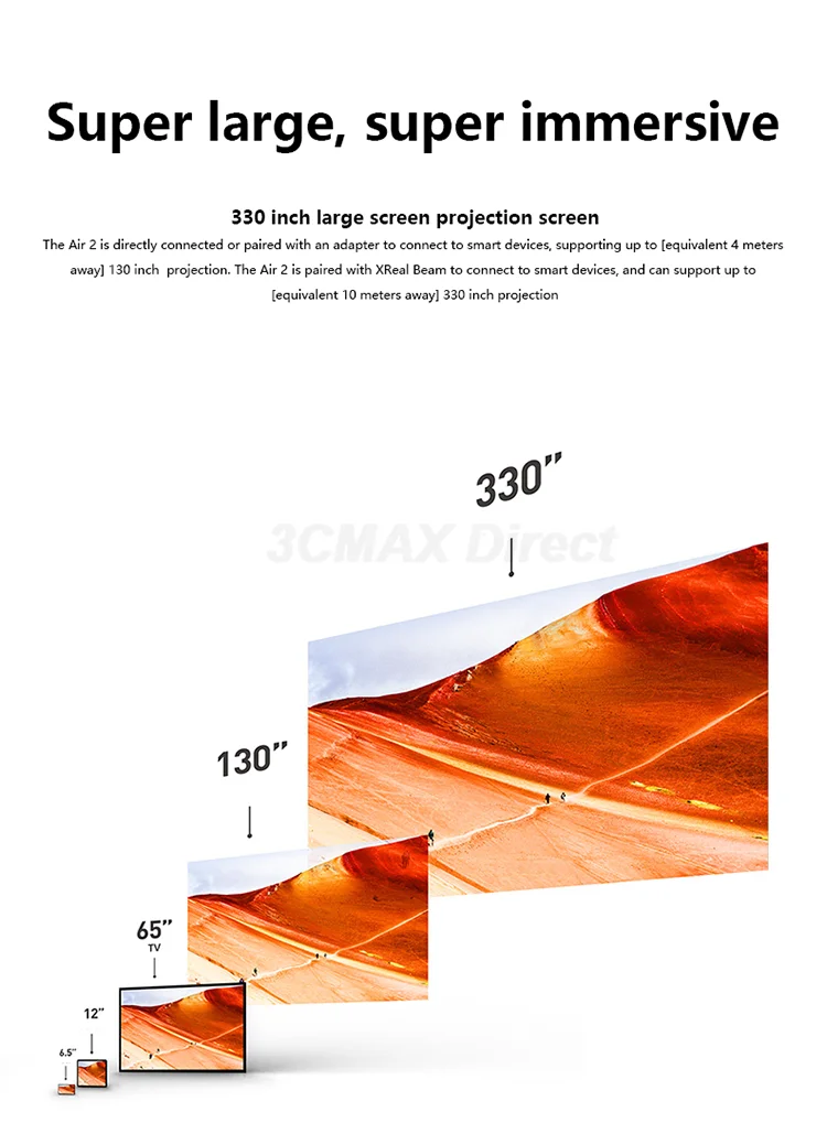 XREAL-буфли Inteligentes Air 2 Pro AR Lentes Con Atenuacion Electrocromica De 3 Niveles 75 г 120 Гц 130 Pulgadas