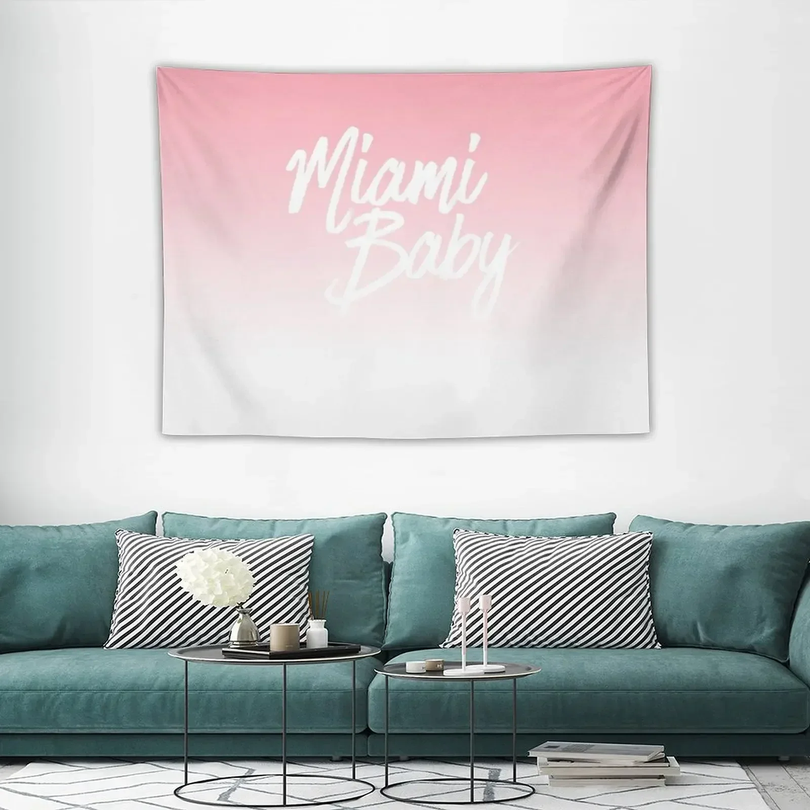 Розовый закат Майами градиентный гобелен для украшения стен домашний