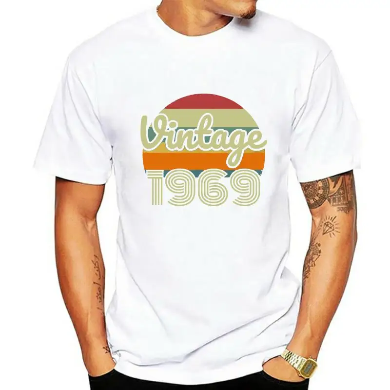 

50Th Birthday Gift Vintage 1969 Men Black Tees Shirt Clothing Plus Size Clothing Tee Shirt