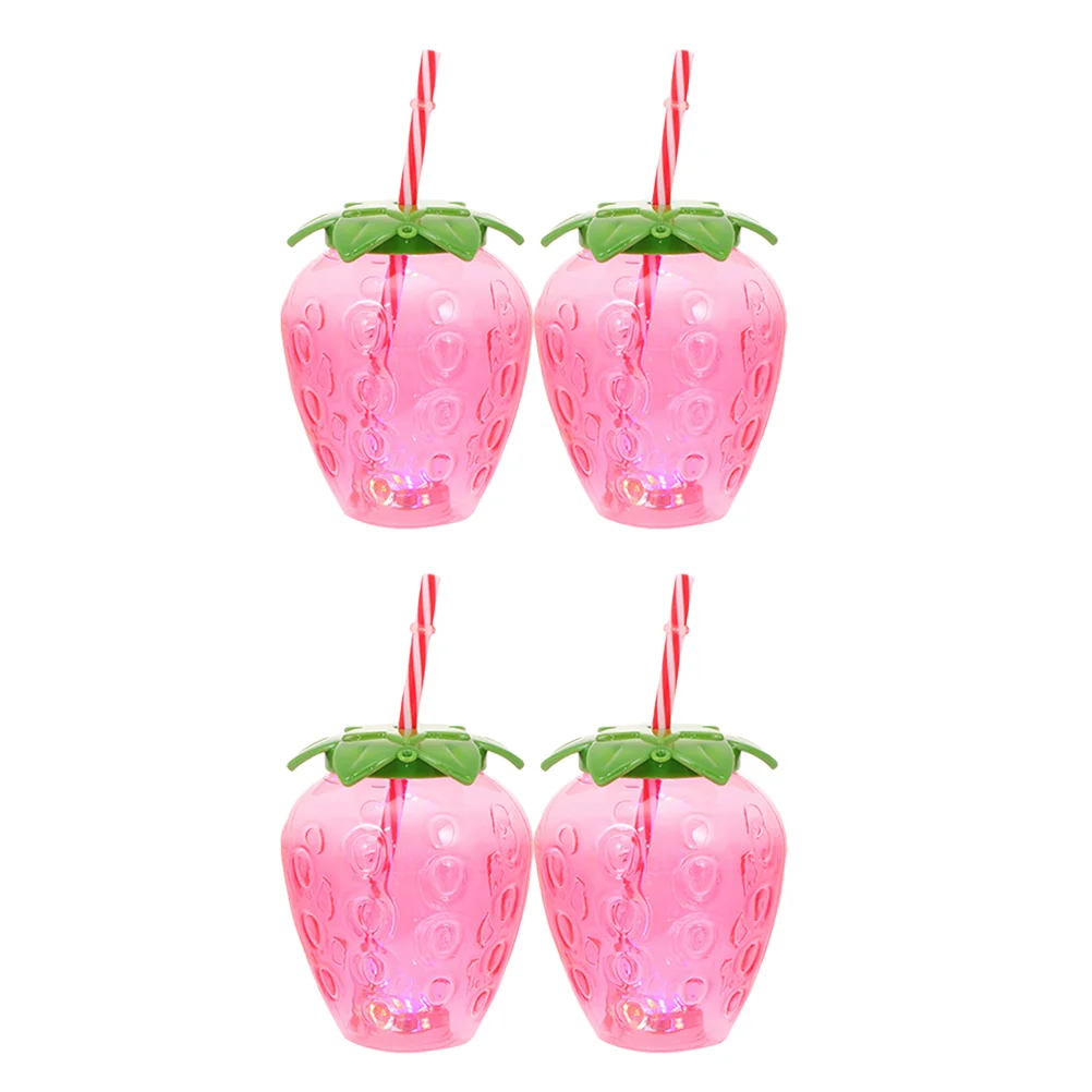 

Cups Party Cup Strawberry Luau Straw Drinking Drink Hawaiian Tropical Sippy Pineapple Bottle Glasses Bottles Water Led Beach
