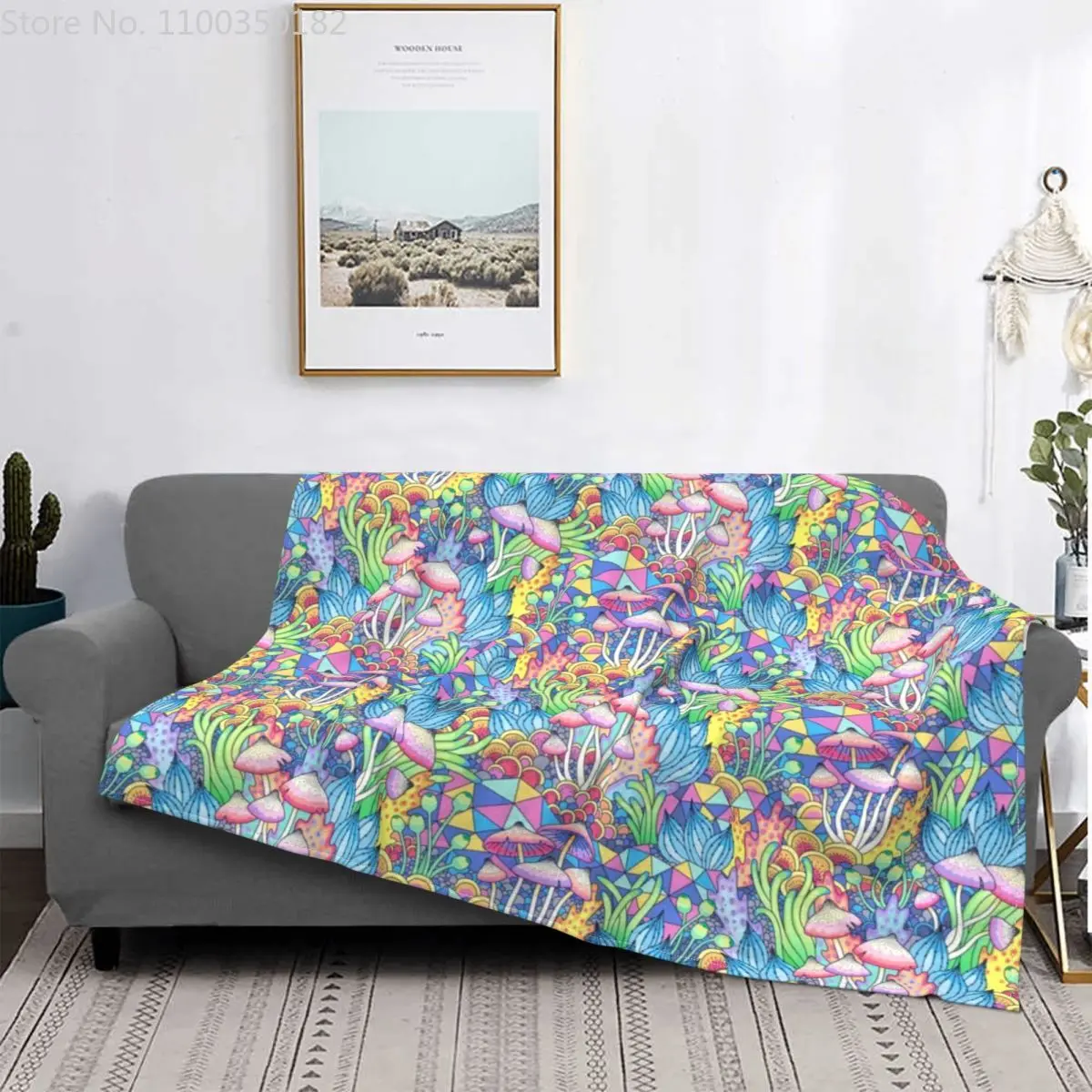 

Психоделическое Фланелевое дышащее супертеплое одеяло для дома, автомобиля, постельного белья, осень/зима