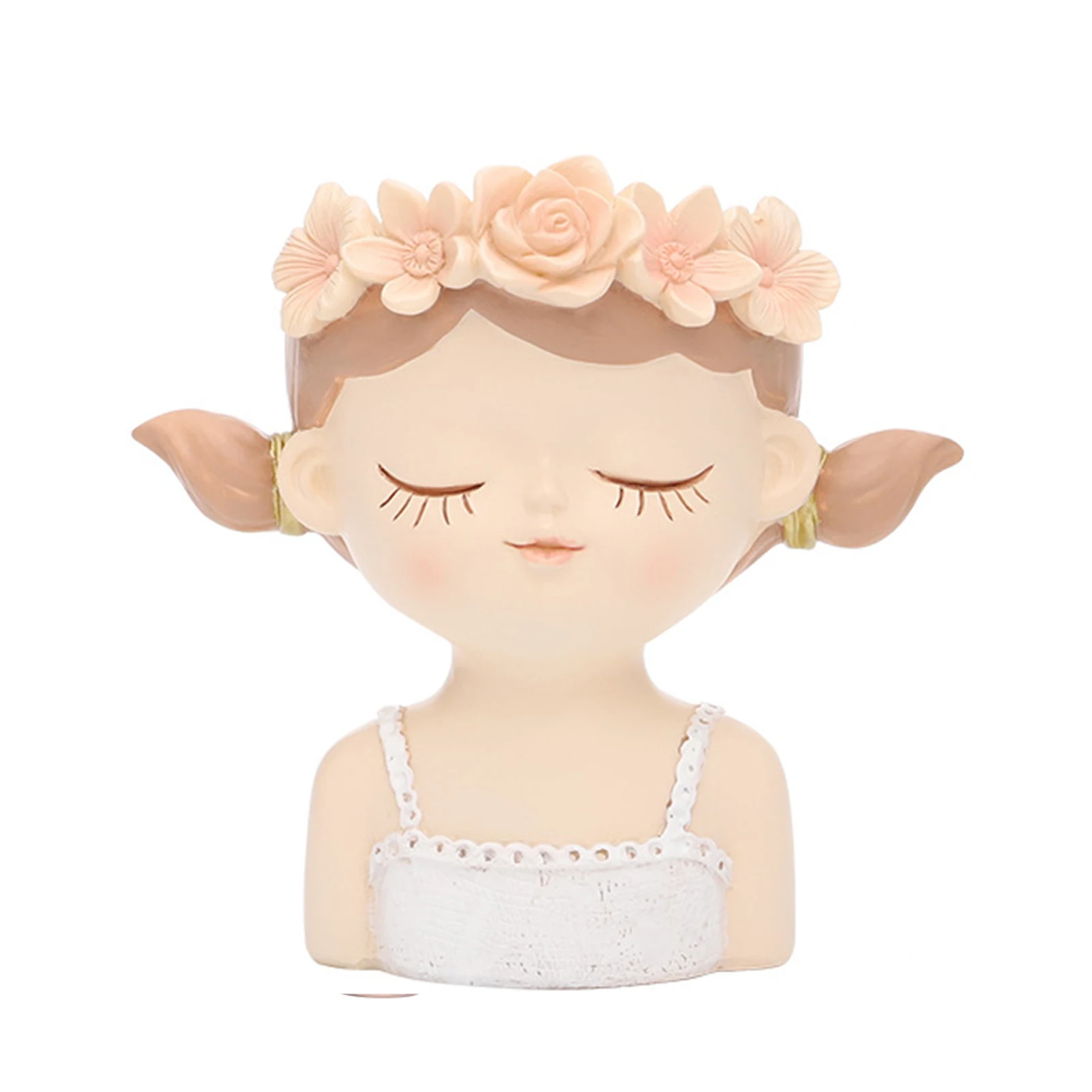 

Indoor Plants Living Room Office Resin Craft With Drainage Holes Cute Desktop Waterproof Fairy Shape Flower Pot Garden Succulent