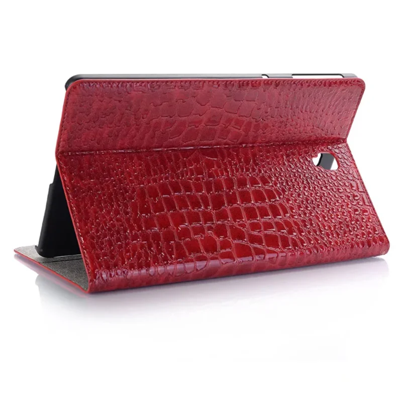 Тонкий чехол-книжка из искусственной кожи с подставкой под крокодила для Samsung Galaxy