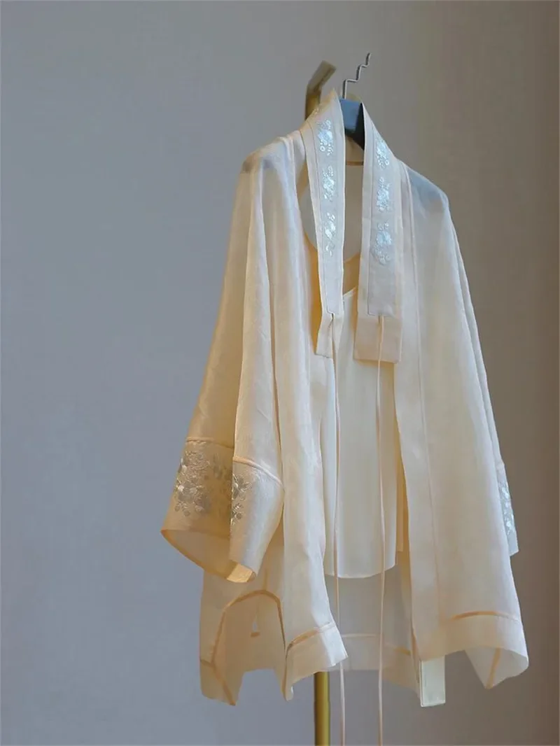 Limiguyue летняя китайская шелковая блузка на шнуровке рубашки с длинными рукавами и