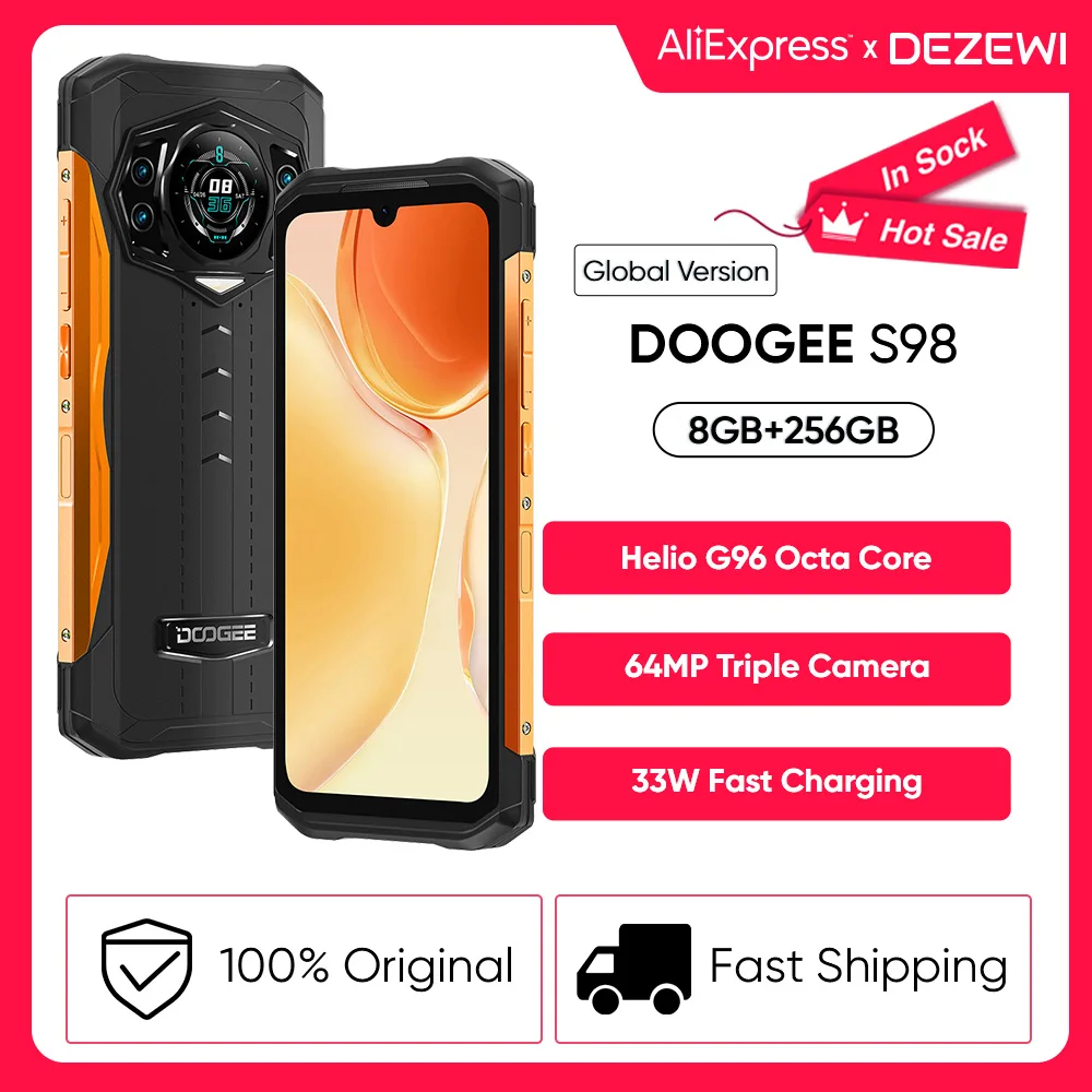 Global Version DOOGEE S98 Smartphone Helio G96 Octa Core 6.3