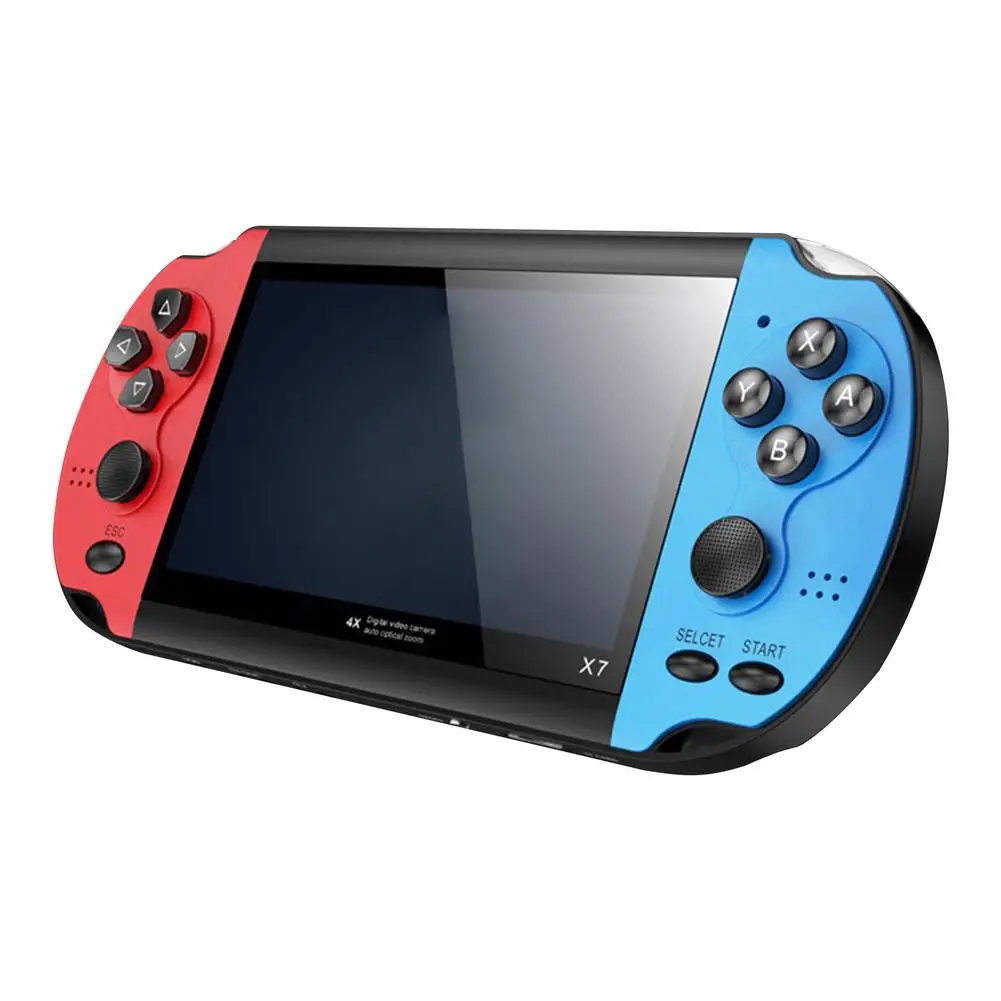 

Handheld Game Console Display Nostalgic Classic Gaming Device 4.3 Inch X7 Mini Handheld Game Console 8GB Built-in 3000 Game