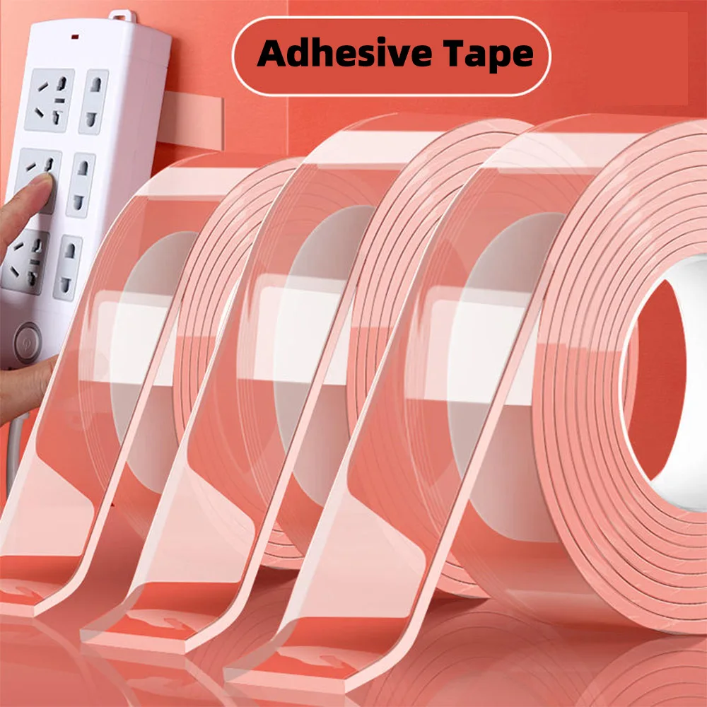 

Transparent Double Sided Tape Nano Tape Waterproof Wall Stickers Reusable Heat Resistant Bathroom Home Decoration Tapes