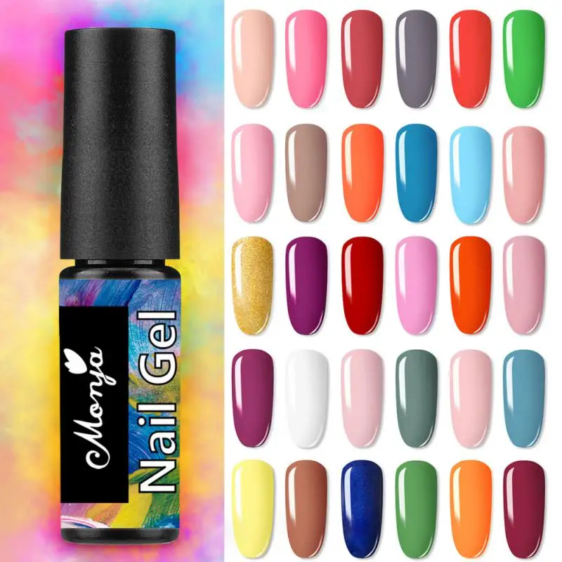 

MONJA Color Gel Nail Polish Set 30 Colors Semi Permanent UV Led Gel Varnish Soak Off Nail Gel Art Design
