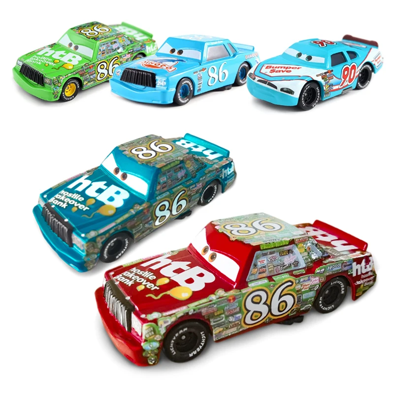 

Cars Disney Pixar 2 3 Toys Lightning McQueen Toy Car No. 86 Hostile Takeover Bank Metal Diecast Alloy Cars Toys Gift For Boy