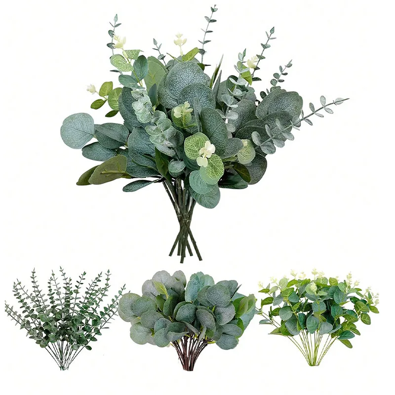 30 штук искусственного эвкалипта искусственный эвкалипт серебряная монета