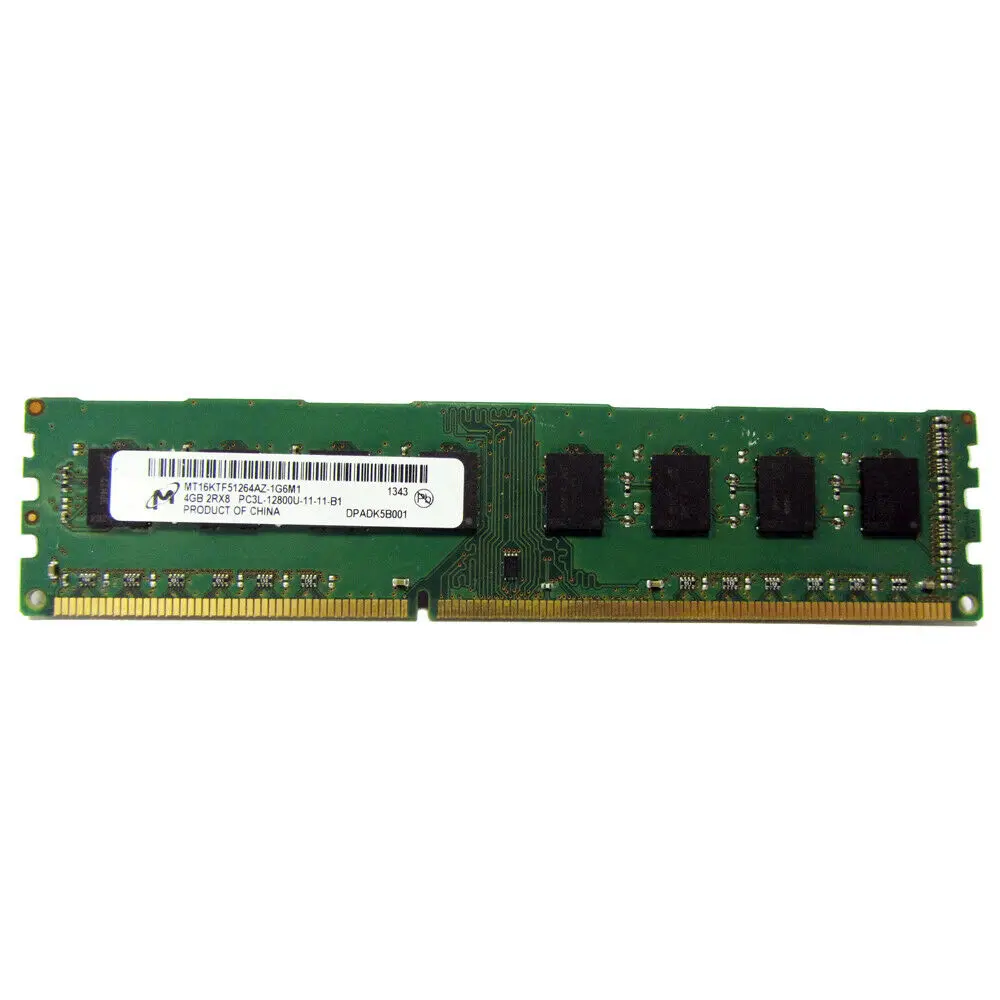 

RAM 4G 2rx8 Pc3l-12800u 1600 MT16KTF51264AZ-1G6M1 Desktop Memory