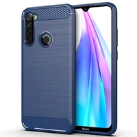 brushed texture case for xiaomi redmi note 8t silicone cases for xiomi redmi note 8t luxury carbon fiber soft phone cover