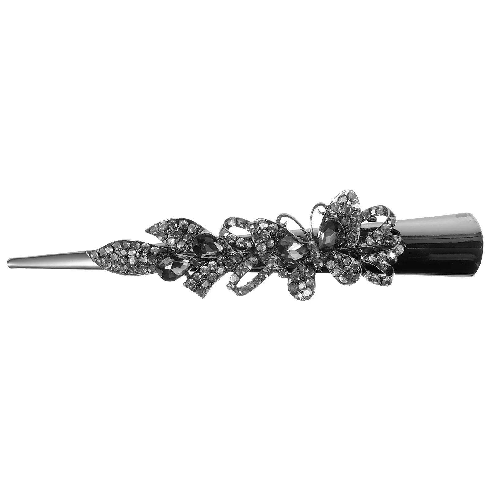 

Duck Bill Clips Hair Metal Alligator Crocodile Barrette Rhinestones Fancy Women Sparkly Crystal Decorative Women's Bling