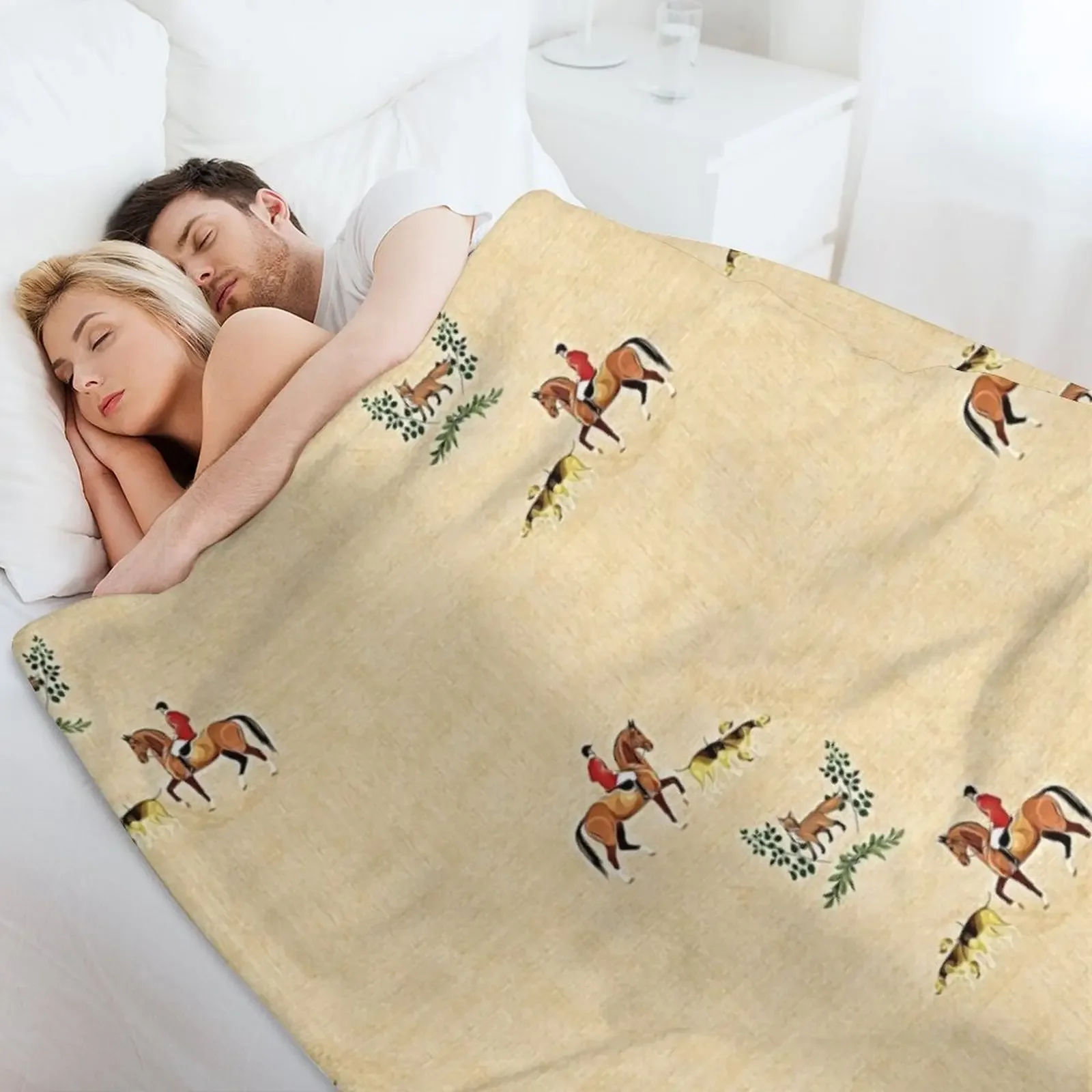 Теплое плюшевое одеяло Foxhunt