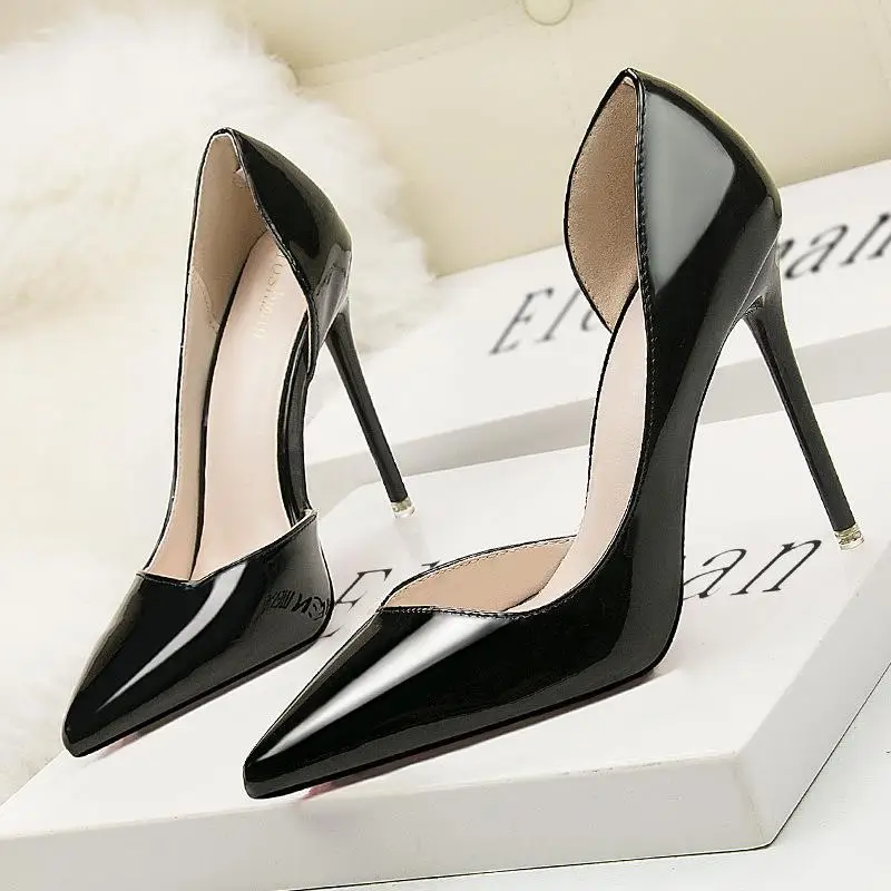 

New Designer 10cm Female High Heels Shoes Fashion Shallow Mouth Pointed Sexy Women Shoes Ladies Dress Shoes Zapatos De Mujer