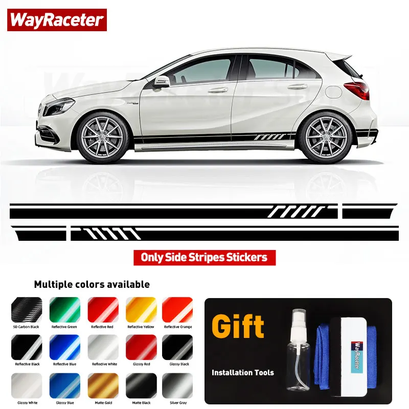 

Edition 1, полосатая наклейка на дверь, боковой кузов, капот, крыша, хвост, виниловая наклейка для Mercedes Benz A Class W176 AMG A45, аксессуары