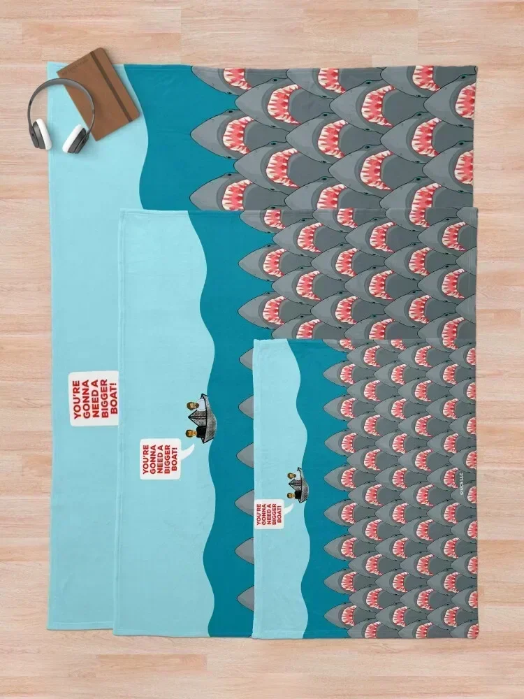Фланелевое одеяло Jaws Movie Sharks