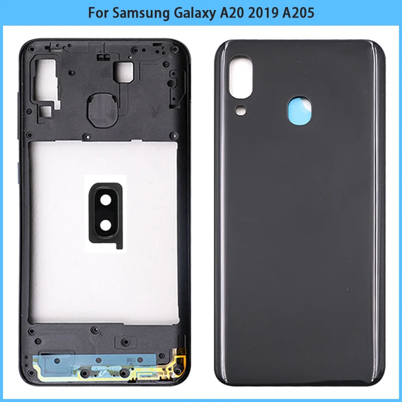Пластиковая Задняя Крышка батарейного отсека для SAM Galaxy A20 2019 A205 SM-A205F A205DS Пластиковая Задняя Крышка батарейного отсека для SAM Galaxy A20 2019 A205 SM-A205F A205DS