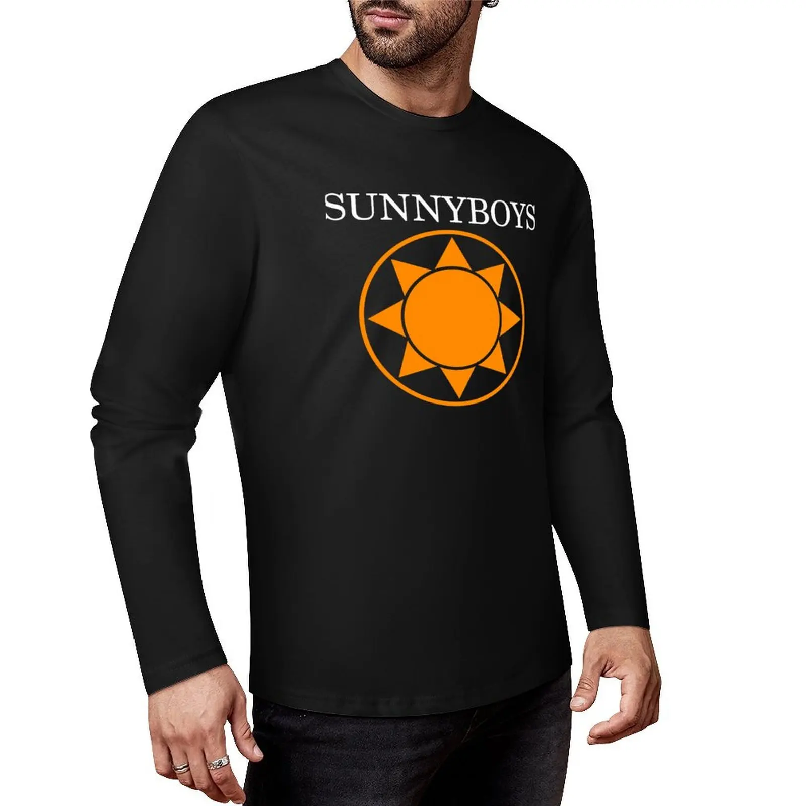 SUNNYBOYS Essential длинная футболка аниме черные футболки топы винтажная одежда мужская