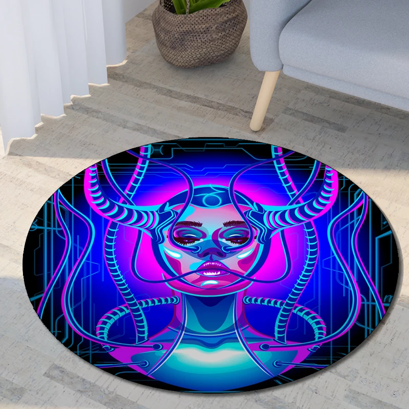 

Astrology Printed Round Carpet for Living Room Mat for Children Floor Rug Yoga Mat Bedroom E-sports Chair Non Slip Mats Gift