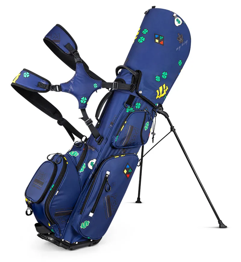 PGM Women Men Golf Rack Bag Print Waterproof Lady Club Bags Portable Bracket Stand Golfer Package Ultra-Light Big Capacity Pack