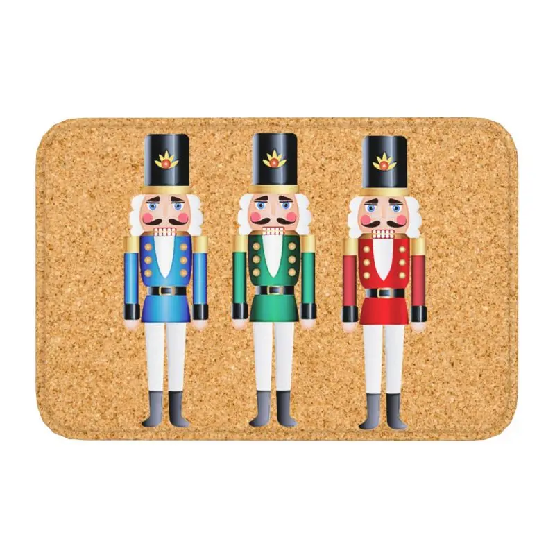 

Nutcracker Doll Doormat Mat Anti-Slip Cartoon Christmas Nutcrackers Soldier Kitchen Bathroom Balcony Entrance Rug Carpet 40*60cm