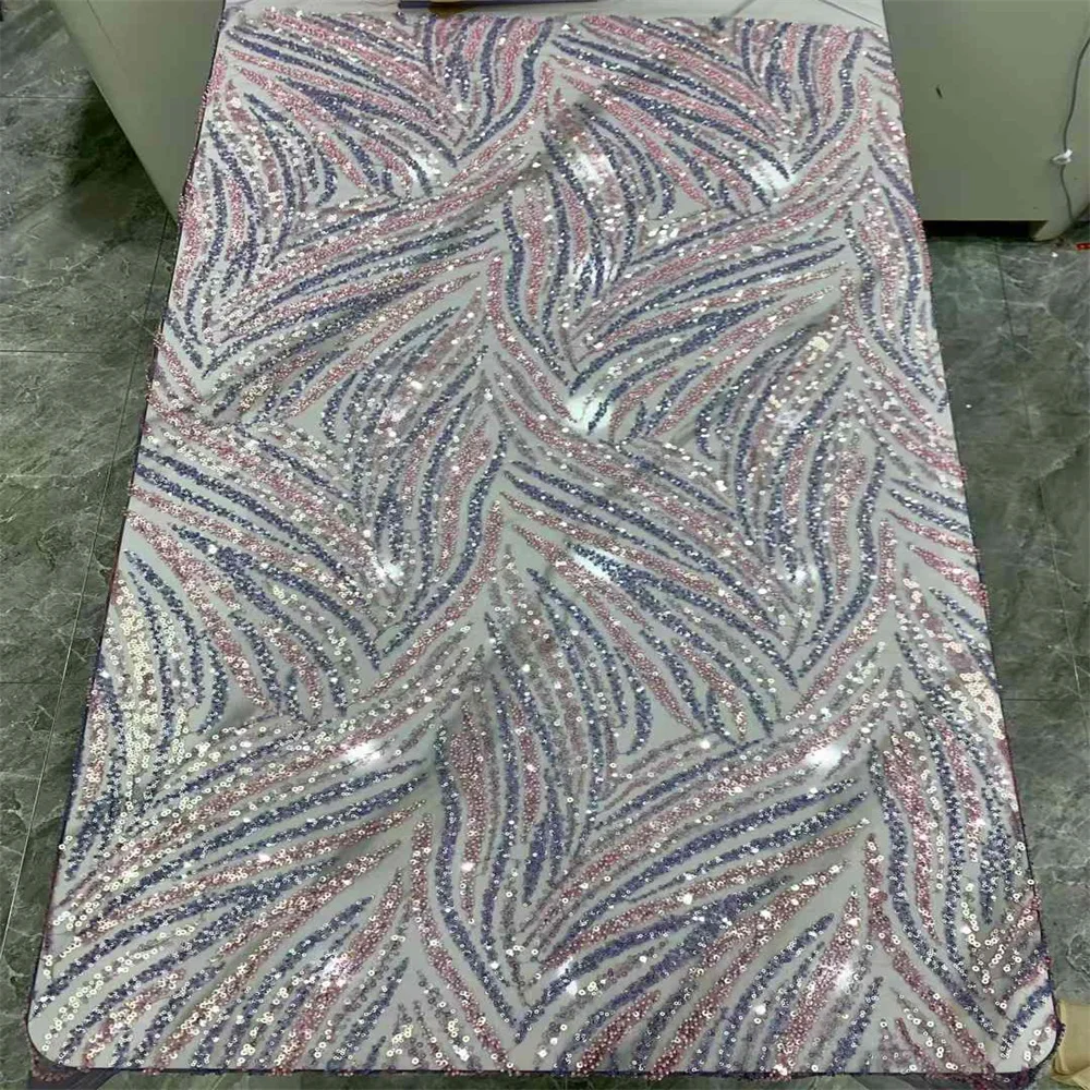 2024 новый дизайн кружевная ткань ручной работы с бисером высокое качество