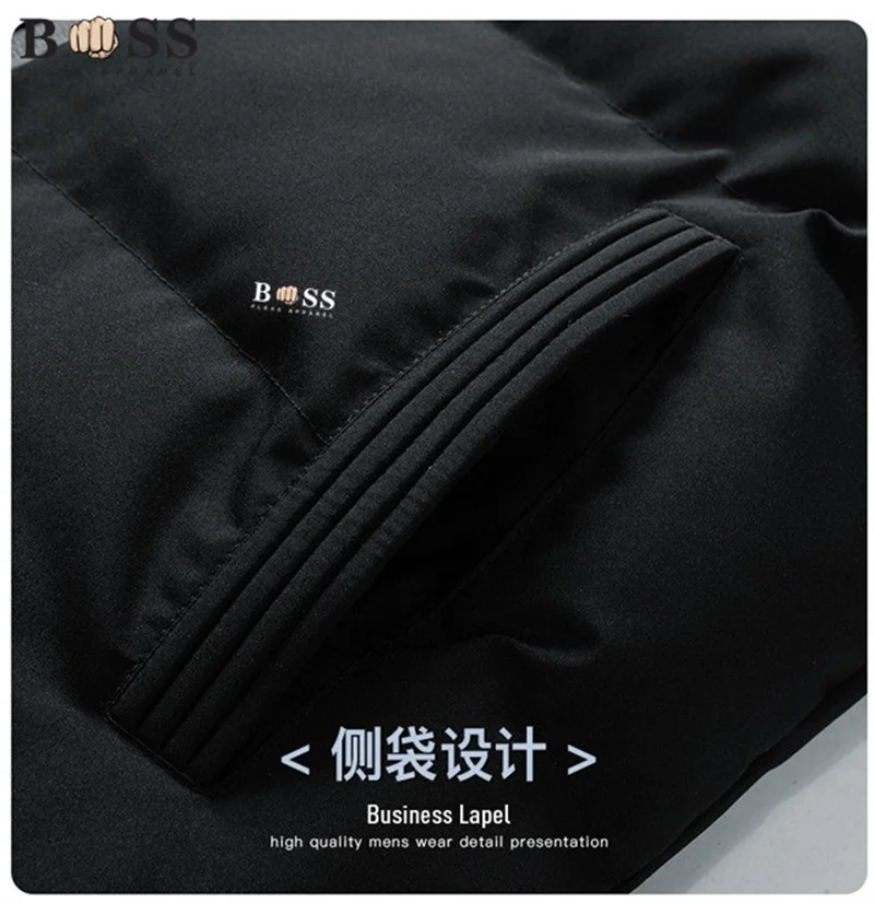 Мужская куртка с принтом BSS FLEX APPAREL модная повседневная утолщенная