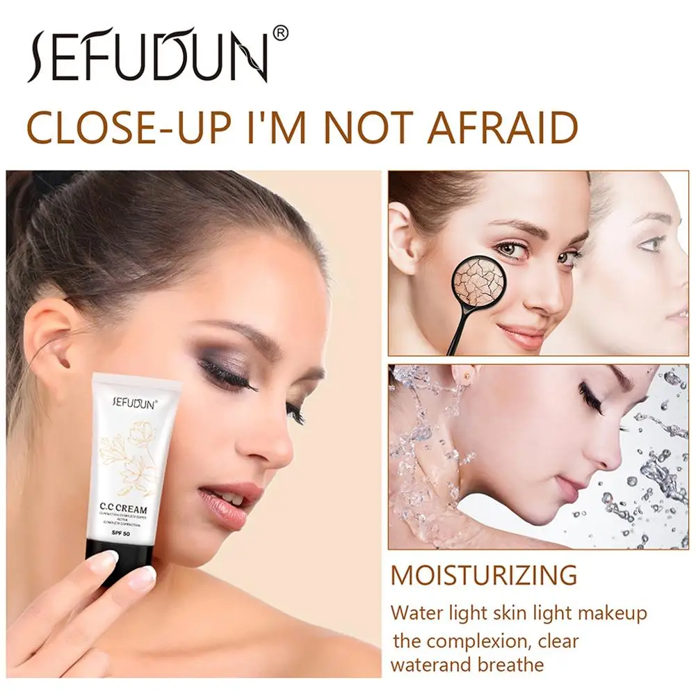 Крем для коррекции тона кожи CC SPF 50 корректирующий цвет саморегулирующийся