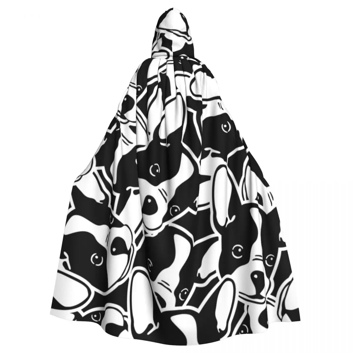 

Унисекс, ведьма, реверсивная накидка с капюшоном для взрослых, вампиров, накидка для собак, голова французского бульдога