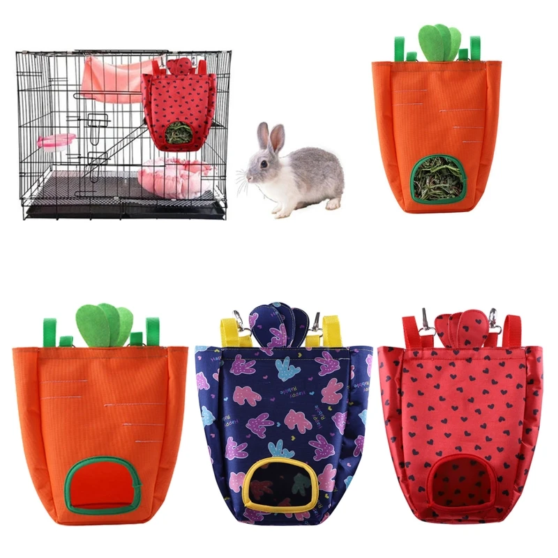 

Hay Feeder for Guinea Pigs Bunny Hay Feeding Bag Small Animal Feeder Sack Rabbit Food Dispensers Bag Rack Large Capacity