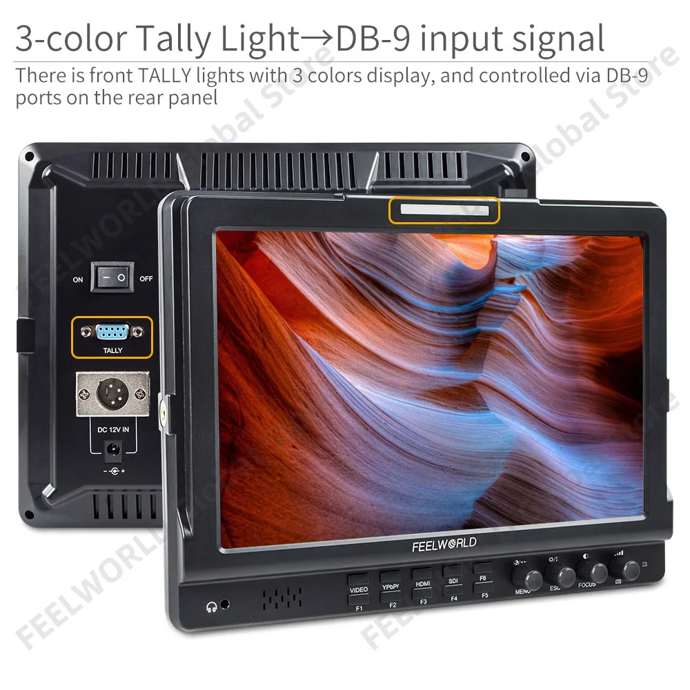 Монитор для камеры Feelworld FW1018V1 10 1 дюйма Full HD 1920x120 0 IPS 4K HDMI YPbPr