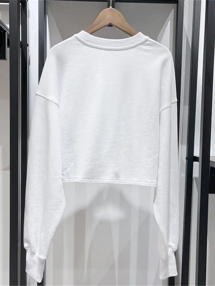 

Women Sweatshirt Letter Printed O-Neck Long Sleeve Simple Pullover