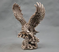 decoration bronze factory outlets tibet silver collectible decorated old handwork tibet silver carve eagle dapeng wing statu