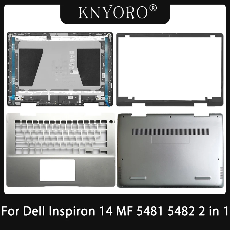 

New For Dell Inspiron 14 MF 5481 5482 2 in 1 LCD Back Cover Bezel Palmrest Bottom Case Laptop Housing Cover 01K3JR 041KVJ 0637YH