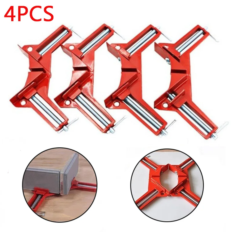 

4pcs/lot 90 Degree Right Angle Clamps toggle clamp for woodworking Picture Frame Glass Fixture carpenter Sawing Clip Hand Tool