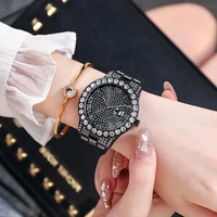 women watch luxury brand gold sliver black watch quartz clock diamond simple iced out watch hip hop watches relojes para mujer