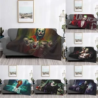joker multifunctional warm flannel cool blanket bed sofa personalized super soft warm bed cover