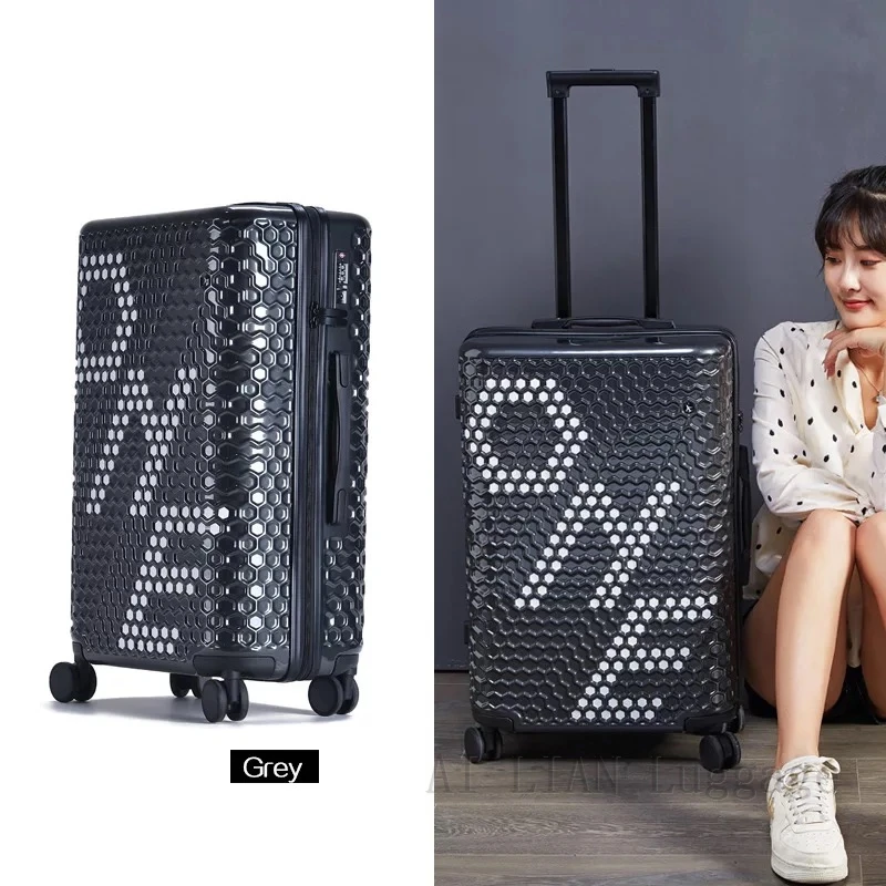 ABS+PC travel suitcase on wheels honeycomb trolley luggage bag 18'' kids trolley case 20inch carry ons cabin suitcase set 24''