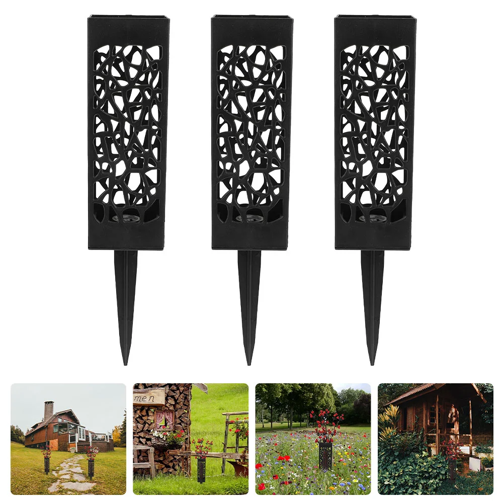 

3 шт. вырезанные держатели цветов, гравировальные площадки, плантаторы, заземляющие вазы, садовые цветочные стойки для хранения цветов
